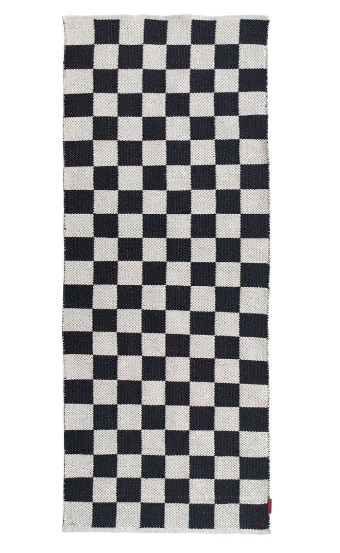 Black & White Decorative Woven Rug - WR 029 (80x200cm)