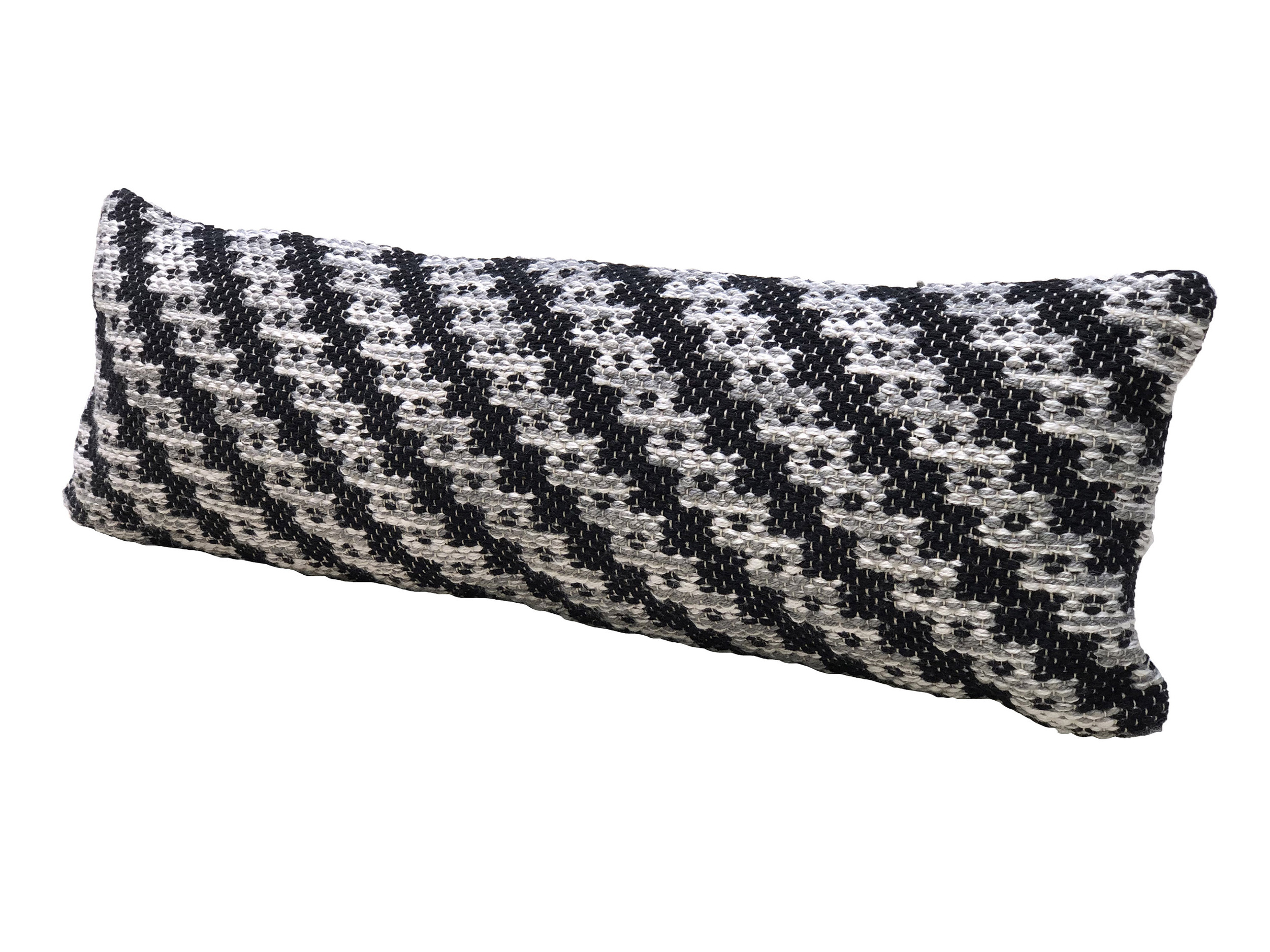 Modern Farmhouse Woven Cushion CS-257 - Black & White, Living Room Decor, 30X90cm Modern farmhouse woven cushion CS-257, black and white, 30X90cm