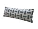 Soft polyester cushion CS-256, hallway and office decor, light blue and cream, 30X90cm
