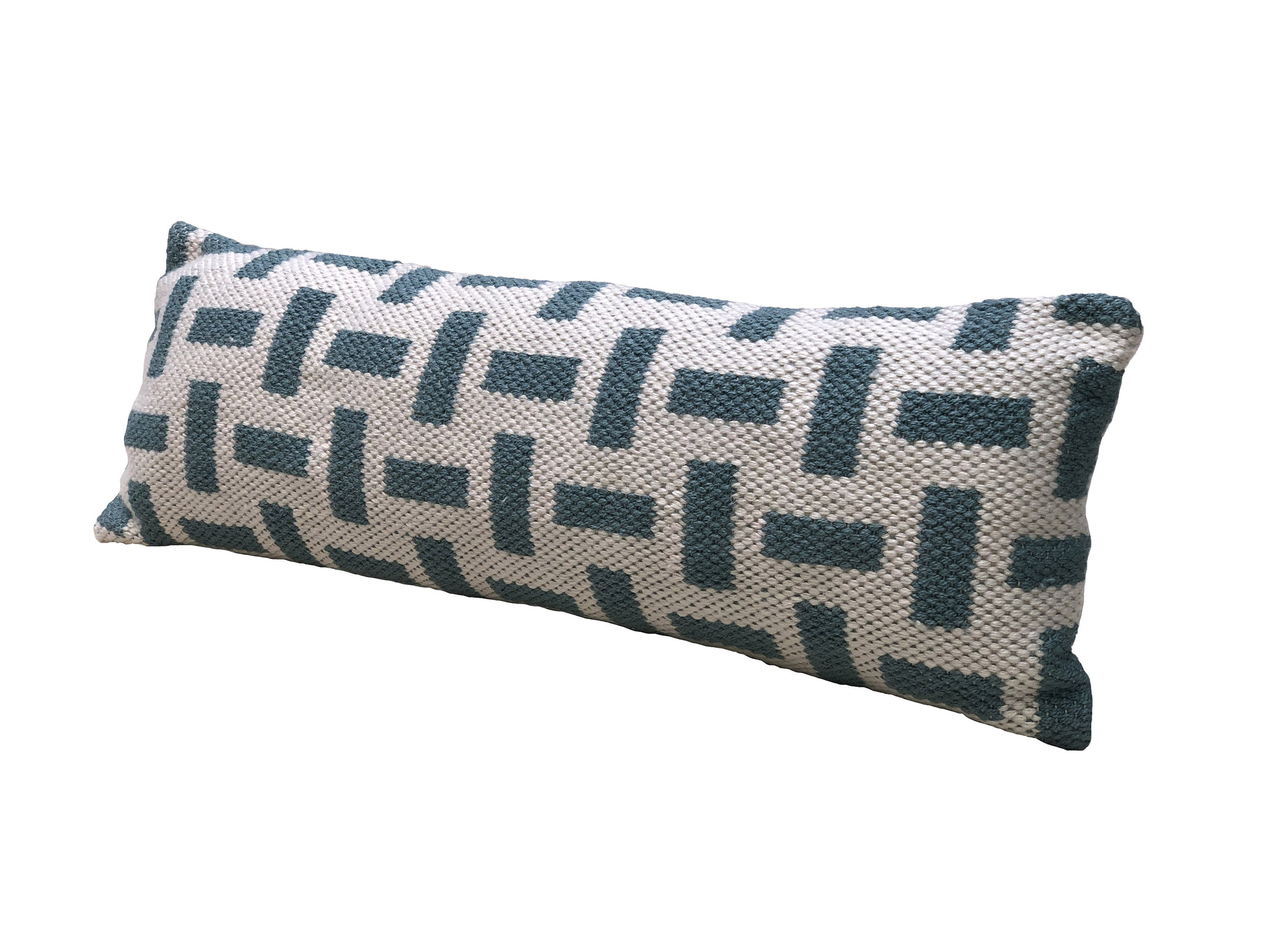 Soft Polyester Cushion CS-256 - Hallway and Office Decor, Light Blue & Cream, 30X90cm Soft polyester cushion CS-256, hallway and office decor, light blue and cream, 30X90cm