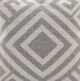 Light Grey & White Color Cotton Cushion with Filler for Bedroom, Couch, Car - CS 181 (45x45cm) - Image 2