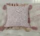 Plush pink cushion with filler, 45x45cm