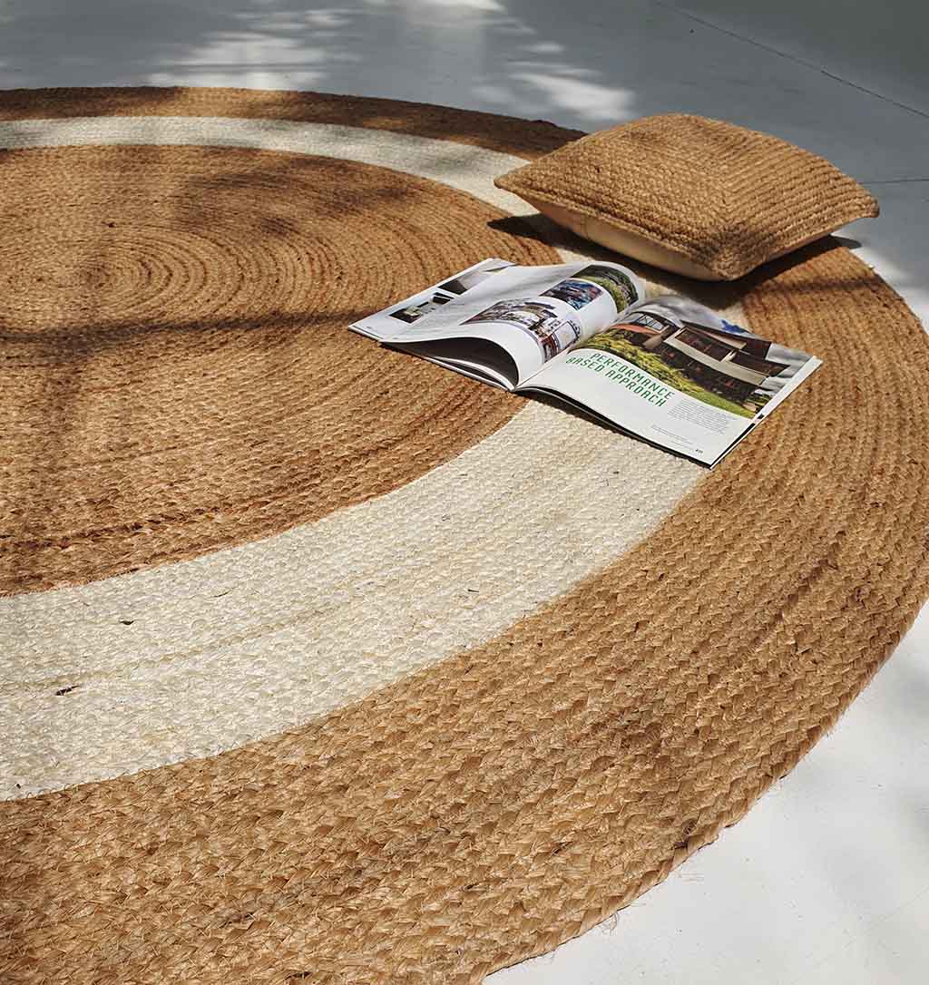 Handmade Natural & Bleach Braided Jute Round Rug – BR 008 (200cm) Handmade natural and bleach braided jute round rug – BR 008 (200cm)