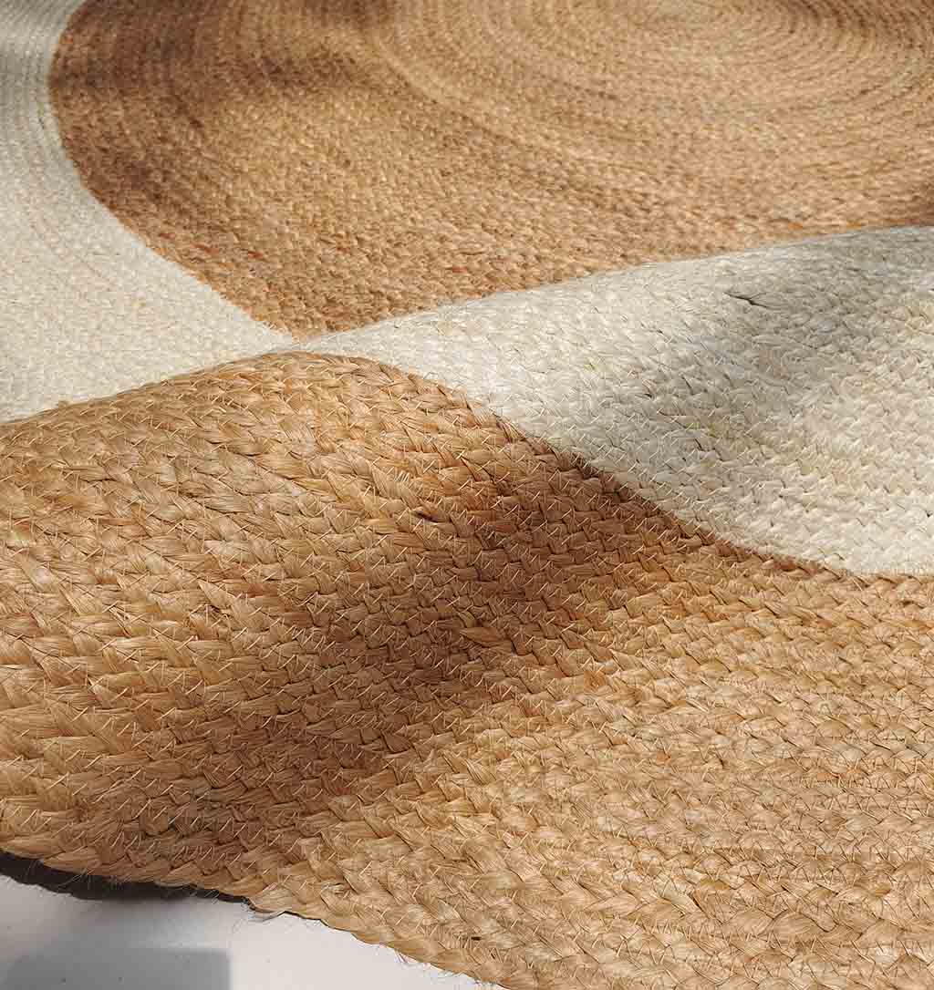 Handmade Natural & Bleach Braided Jute Round Rug – BR 008 (200cm) Handmade natural and bleach braided jute round rug – BR 008 (200cm)