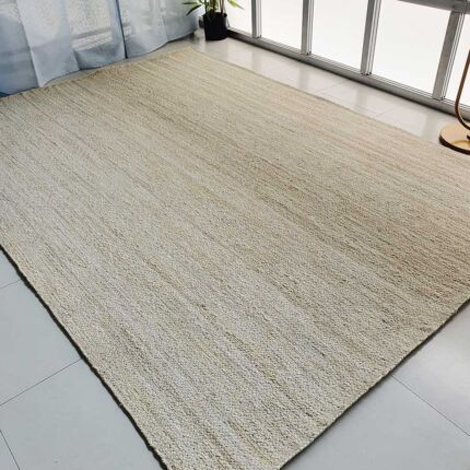Elegant bleach color jute rug for dining room - BR 019 (140x200cm) by Ramsha Home