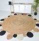 Luxurious Handmade Braided Jute Round Rug - BR 029 (150cm)