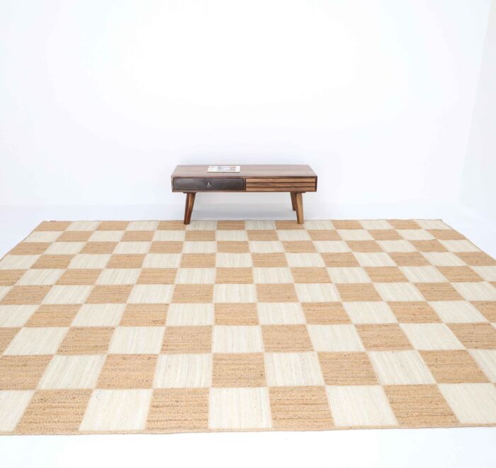 Handmade Natural & Bleach Color Jute Floor Braided Rug - BR 037 (140x200cm) - Image 2