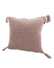 Soft Pink Cotton Cushion with Tassels for Home