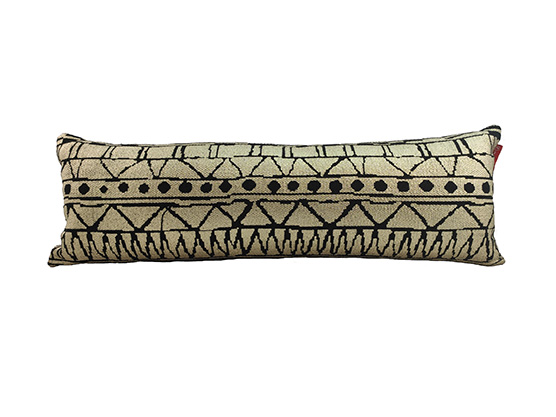 CS-213 Black & Gold Color Cotton Cushion with Filler for Sofa, Bed, and Floor - CS 213 (30x90cm) - Image 1