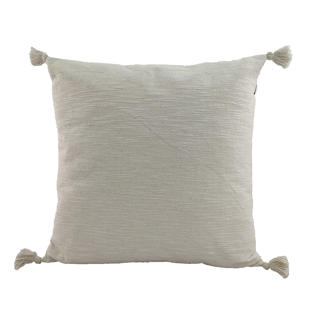 CS-215 White Color Cotton & Polyester Cushion with Filler for Playroom, Bedroom - CS 215 (45x45cm) - الصورة 1
