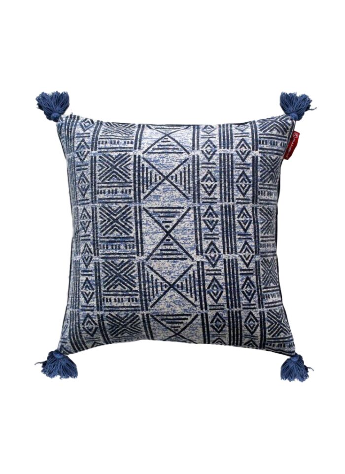 Blue Color Cotton Cushion with Filler - CS 237 (45x45cm) - Image 1