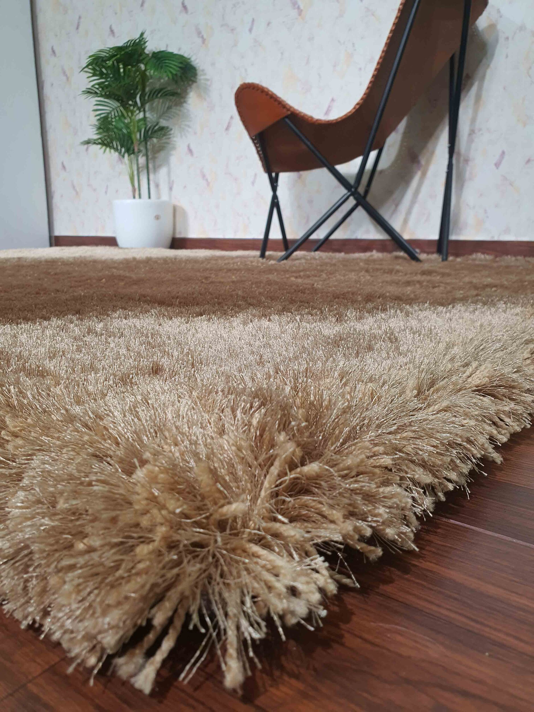 Modern Comfort: MPS-03 A Beige Shaggy Rug - 170x240cm - Ramsha Home MPS-03 A Beige Shaggy Rug - 170x240cm - Ramsha Home