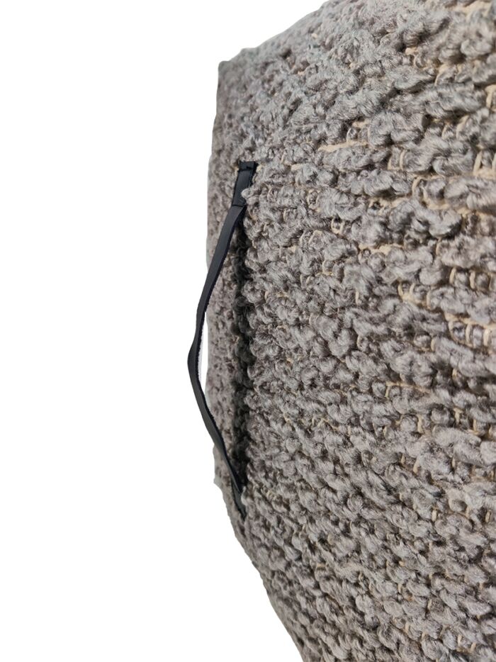 Bedroom pouf, grey color, 50x50x30cm - modern and comfy seating for bedrooms by Ramsha Home.