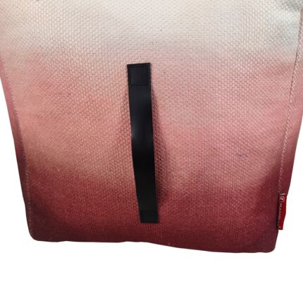 Decorative soft polyester pouf PF-126, rainbow red color, 40x40x40cm, perfect for home decor by Ramsha Home.