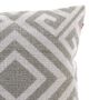 Light Grey & White Color Cotton Cushion with Filler for Bedroom, Couch, Car - CS 181 (45x45cm) - Image 3