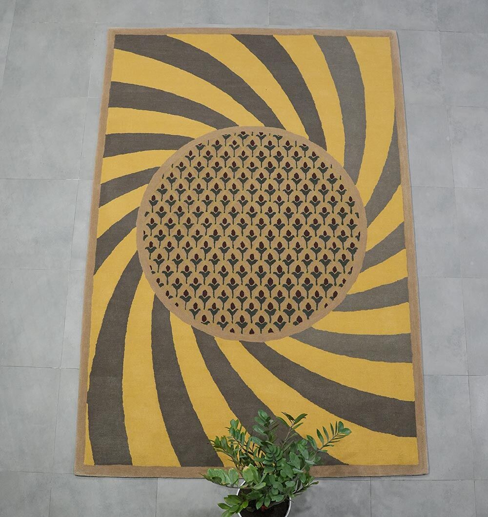 Beautiful Wool Décor Handmade Rug – Authentic Craft & Lasting Elegance Handmade wool rug with intricate design, soft texture, and timeless decorative appeal for home interiors.