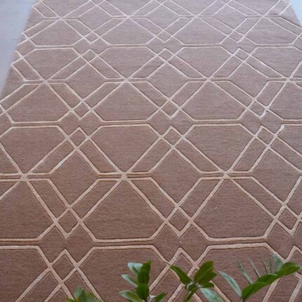 Elegant handmade silk rug in a stylish living room, from a top carpet store in Dubai, offering the finest rugs UAE.
