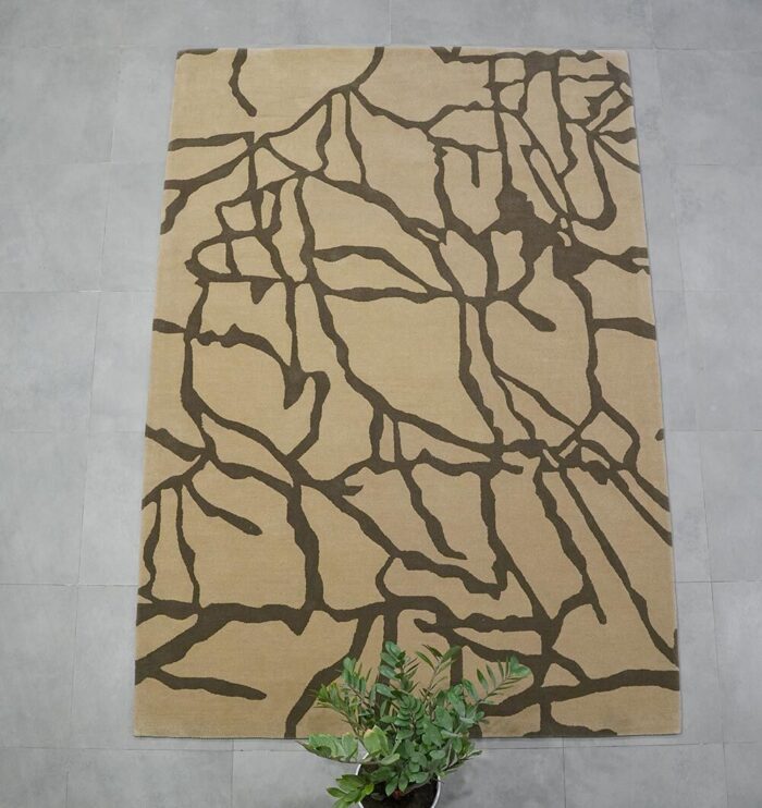 Beautiful handmade silk carpet enhancing a modern living room, from a leading carpet store in Dubai, showcasing the finest rugs UAE.