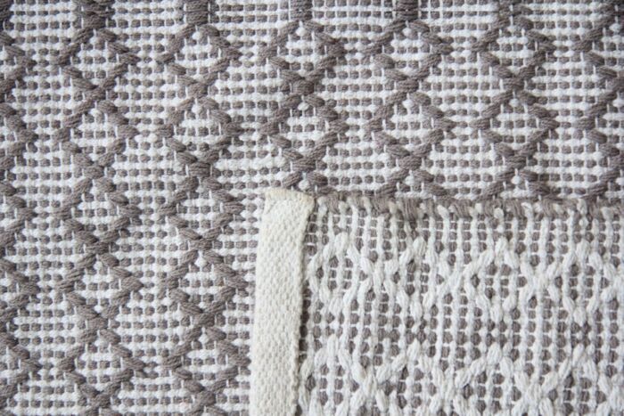 Grey Color Cotton Bedroom Decor Woven Rug - WR 002 (80x200cm) - Image 2