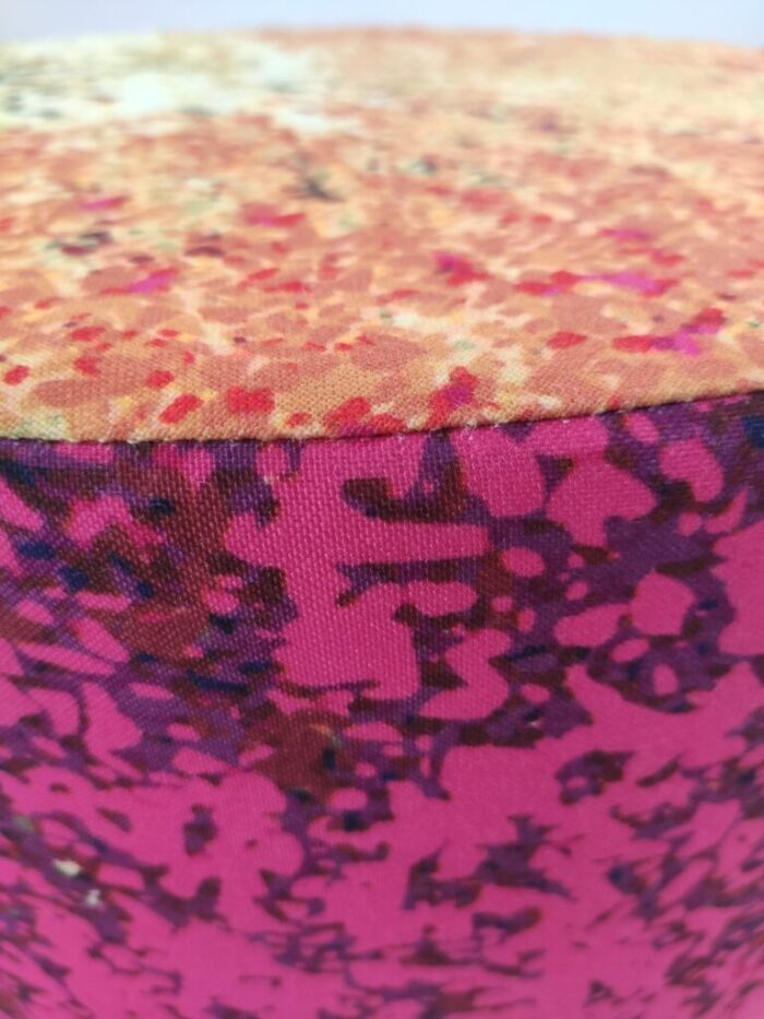 Handmade polyester round pouf for kids room PF-008 multi color By Ramsha Home