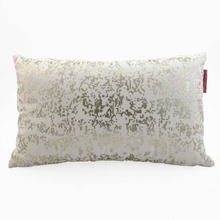 Refined 30x50cm velvet cushion in white with filler, CS-097, perfect for floor or bedroom decor by Ramsha Home.