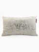 Refined 30x50cm velvet cushion in white with filler, CS-097, perfect for floor or bedroom decor by Ramsha Home.