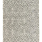 Stylish natural white woven rug SRN 019 (140x200cm) for hall decor by Ramsha Home