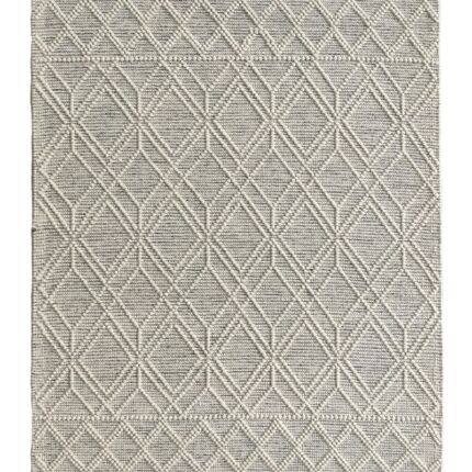 Stylish natural white woven rug SRN 019 (140x200cm) for hall decor by Ramsha Home