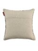 Handmade 45x45cm cotton and wool cushion with woven design in natural and black, CS-050, ideal for living room and bedroom by Ramsha Home.