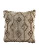 Elegant 40x40cm jute cushion in natural color, CS-049, with a woven texture, ideal for enhancing indoor and outdoor decor by Ramsha Home.