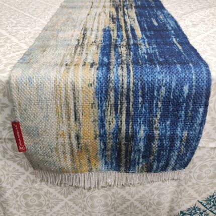 Handcrafted Polyester Table Runner TR-014 Digital Printed Farmhouse Party Kitchen Table Runner Multi Color 40X220cm By Ramsha Home