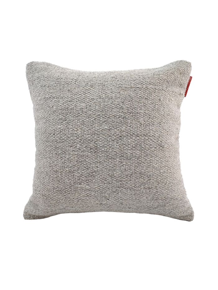 Elegant 45x45cm wool cushion with filler in grey, CS-142, perfect for both sofa and outdoor use by Ramsha Home.
