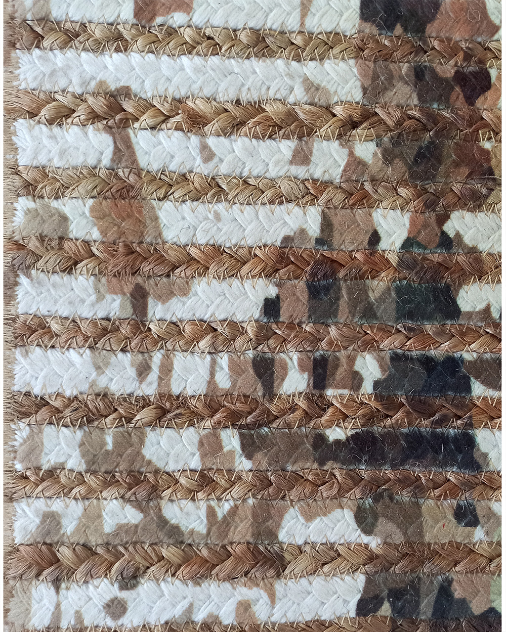 IMG_20220706_111949.jpg Amazing Handmade Multi Color Jute & Pet Yarn Printed Braided Rug - BR 026 (140x200cm) - Image 2