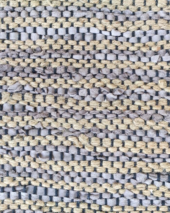 Multi Color Jute & Leather Woven Rug - WR 016 (80x200cm) - Image 3