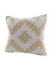 Light Beige & White Color Cotton Cushion with Filler for Bedroom, Couch, Car - CS 179 (45x45cm) - Image 2