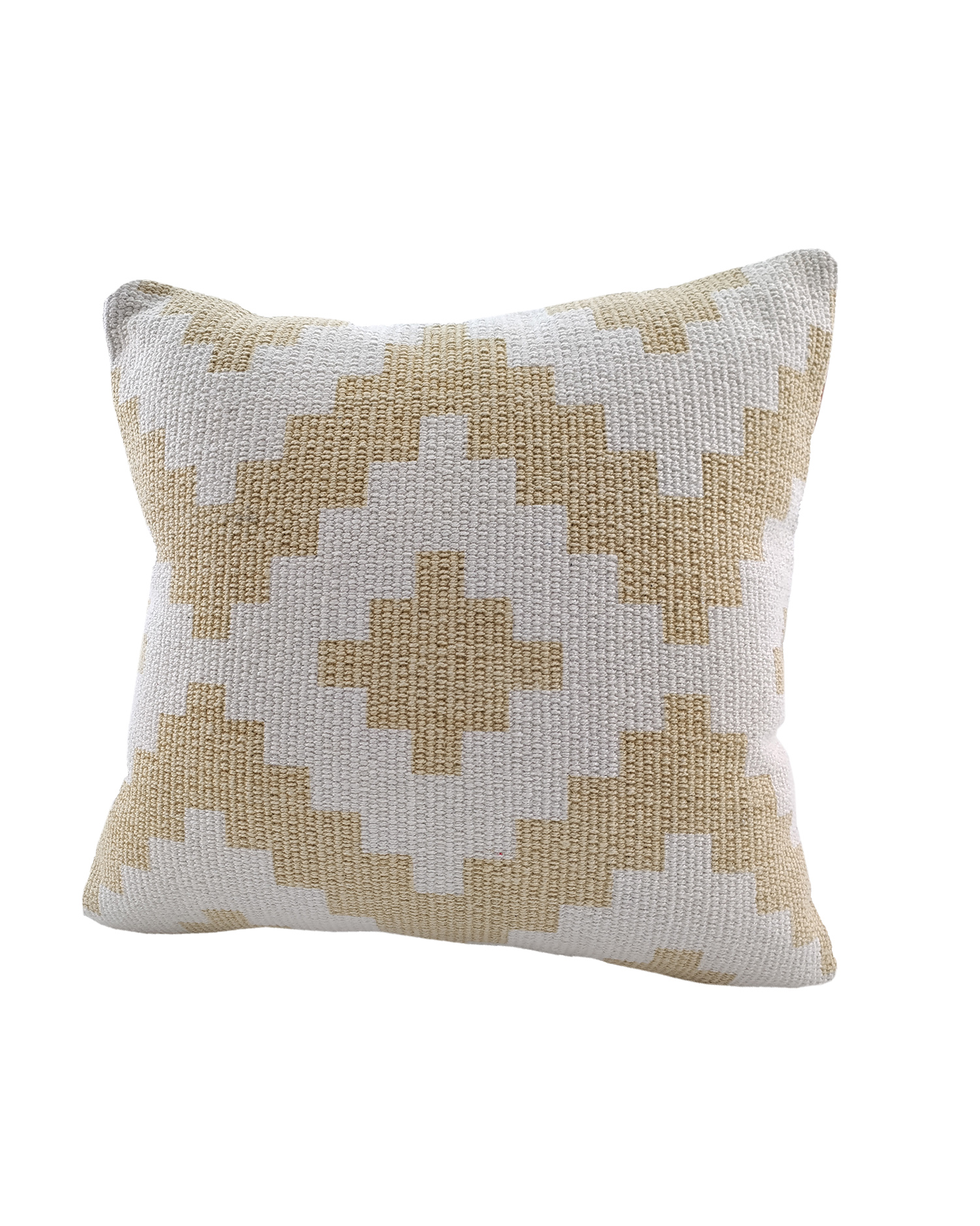 IMG_20220810_112722 Light Beige & White Color Cotton Cushion with Filler for Bedroom, Couch, Car - CS 179 (45x45cm) - Image 2