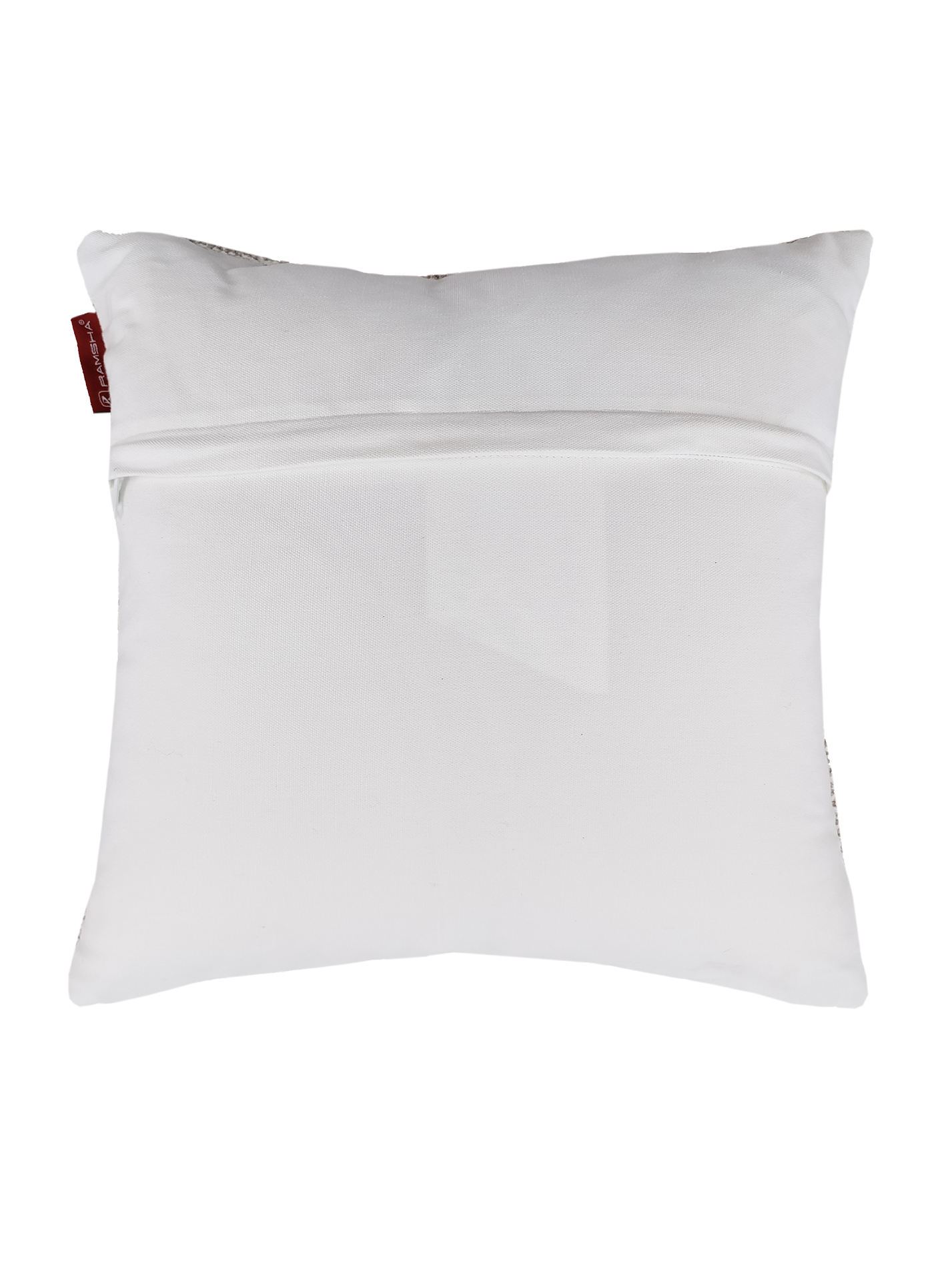 IMG_20220810_1127223 Light Beige & White Color Cotton Cushion with Filler for Bedroom, Couch, Car - CS 179 (45x45cm) - Image 3