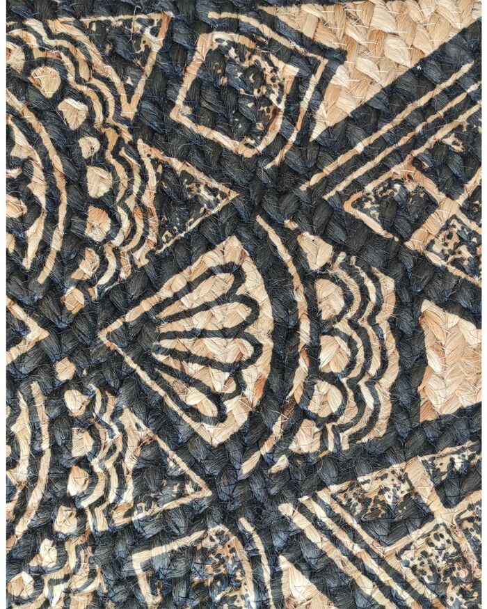 Luxurious Handmade Home Decor Braided Jute Printed Rug - BR 042 (90cm) - Image 4