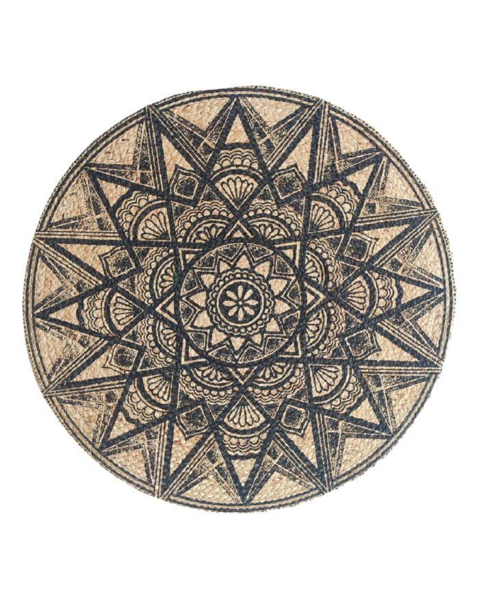 Luxurious Handmade Home Decor Braided Jute Printed Rug - BR 042 (90cm)