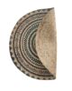 Luxurious Handmade Multi Color Braided Jute Printed Decor Round Rug - BR 043 (90cm) - Image 2