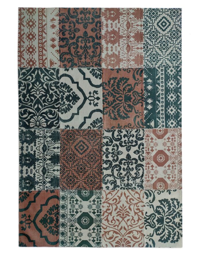 Stylish 190x280cm digital printed rug, DD 023, with a contemporary motif perfect for modern home decor by Ramsha Home.
