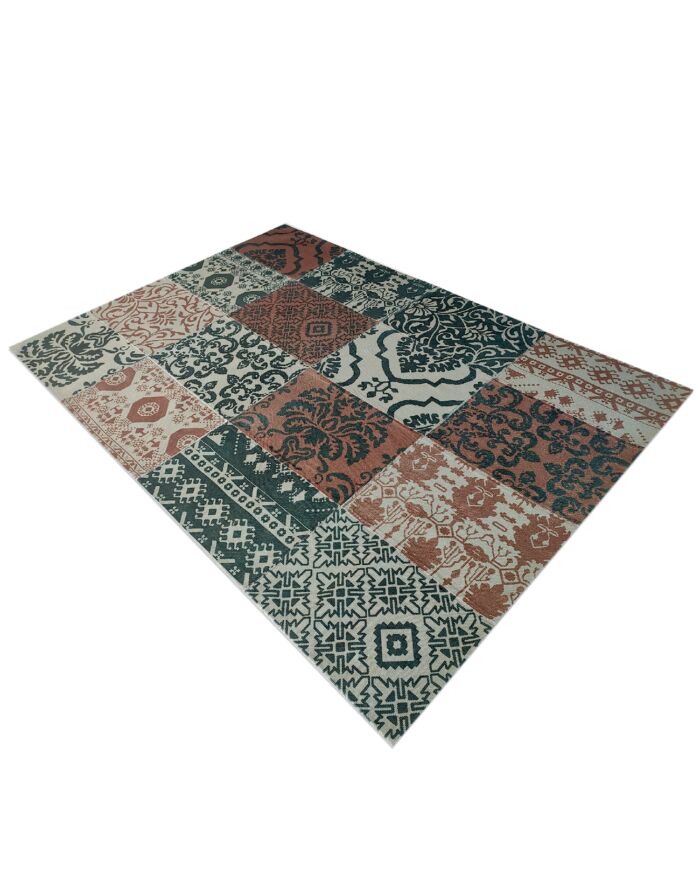 Modern 190x280cm digital printed rug, DD 023, with a sleek pattern designed to enhance home decor by Ramsha Home.