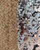 Natural color jute sequin home area pouf PF-097, 40x40x40cm.