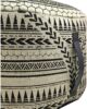 Drawing room decor pouf black and gold color, 50x50x30cm.