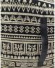 Printed home area pouf black and gold color, 50x50x30cm.