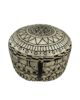 Drawing room decor pouf PF-093, black and gold color, 50x50x30cm.
