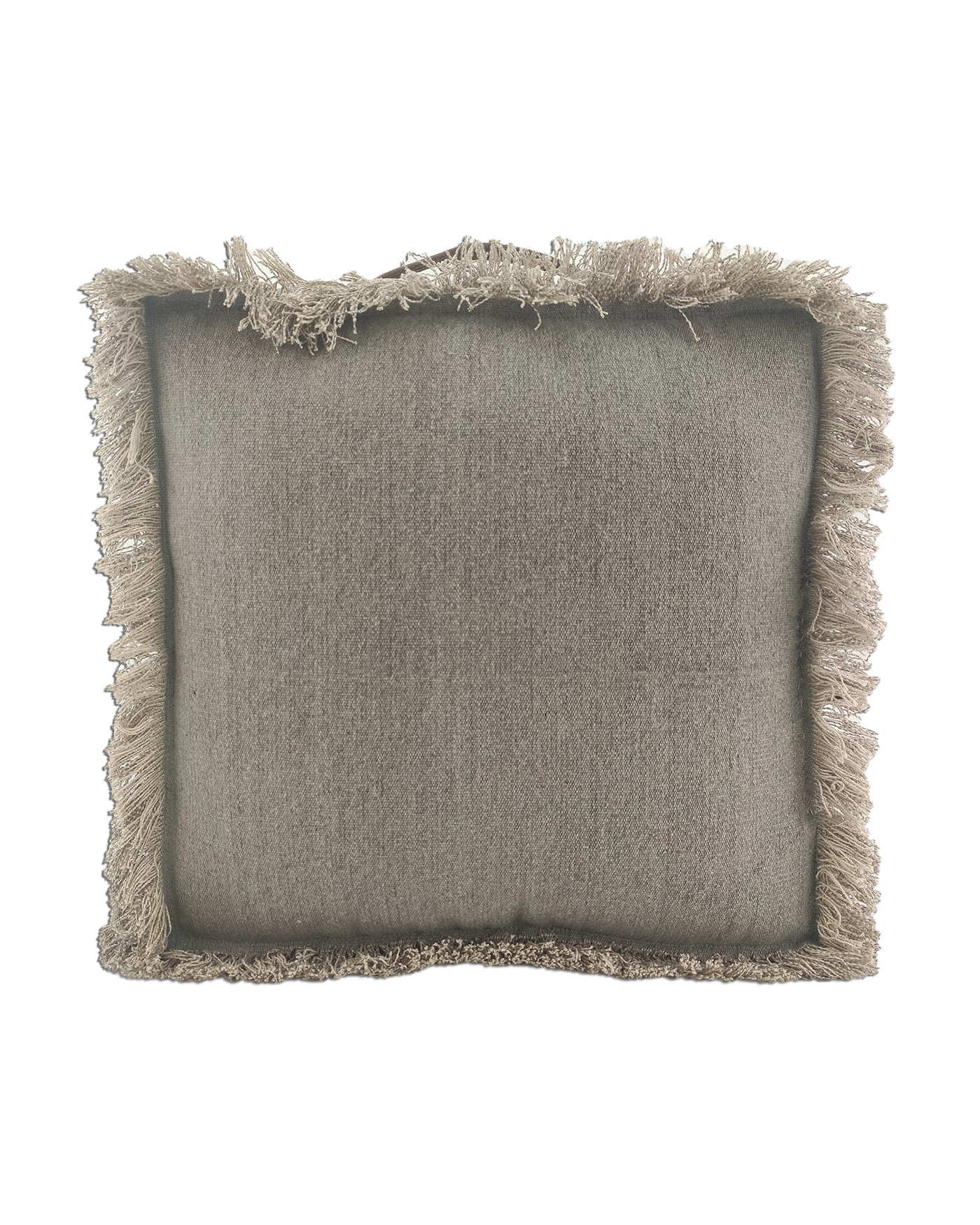 Handmade cotton pouf for hallway PF-085 grey 50X50X15cm By Ramsha Home Handmade cotton pouf for hallway PF-085 grey color By Ramsha Home