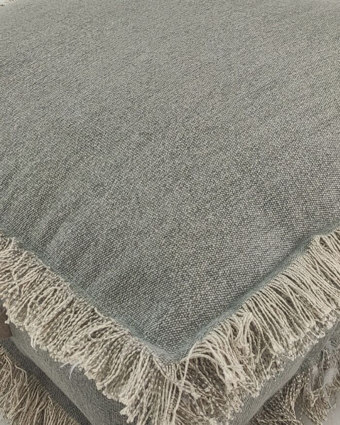 Grey cotton pouf for hallway PF-085 By Ramsha Home