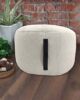 Comfort pouf for home decor PF-095, white color, 50x50x30cm.