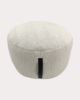 White home decor pouf, comfort design, 50x50x30cm.